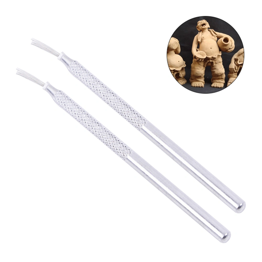 2Pcs 13cm Clay Pottery Sculpture Feather Wire Texture Tool for Clay Sculpting Texturing Modeling