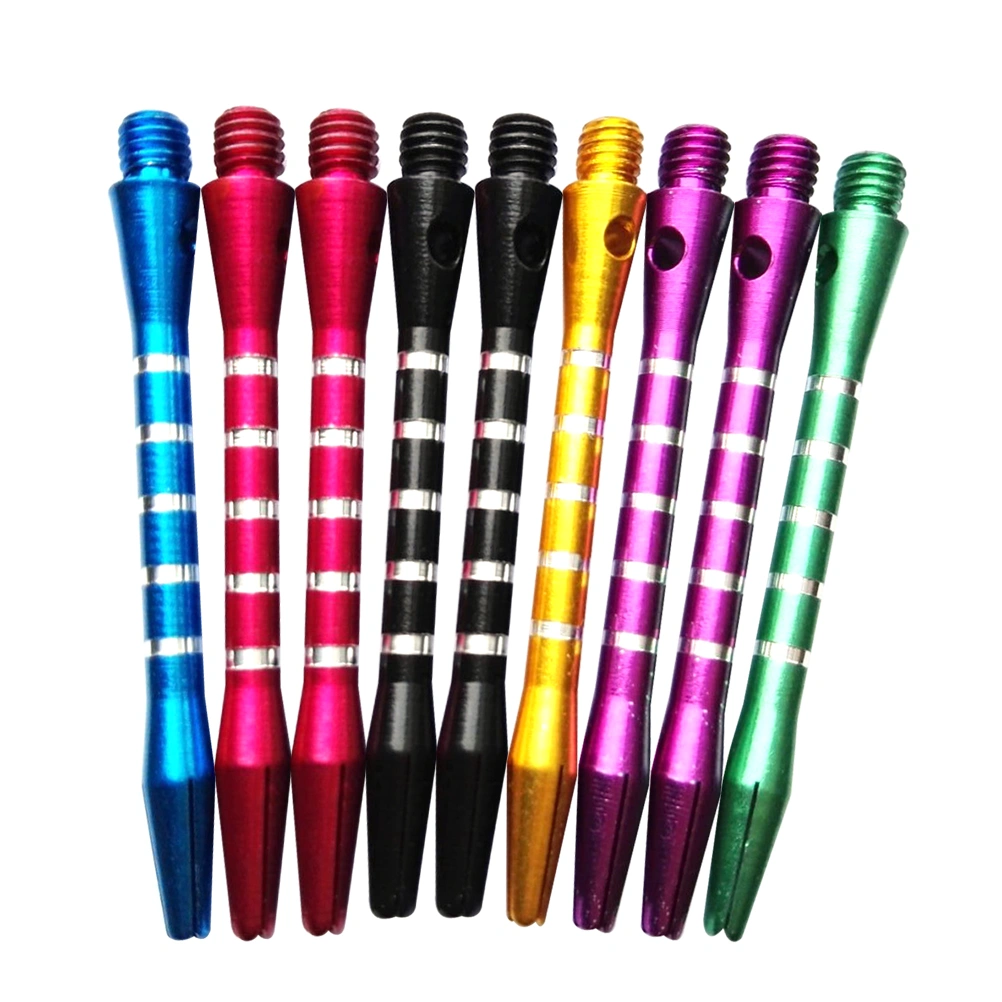 9 Pcs Aluminum Alloy Medium Darts Shafts Dart Stems Throwing Fitting (Multicolor)