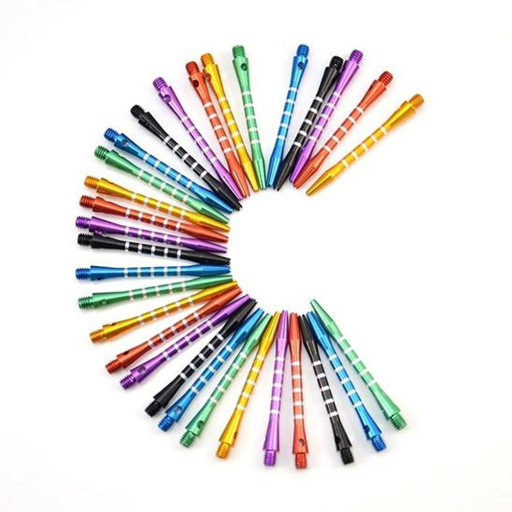 9 Pcs Aluminum Alloy Medium Darts Shafts Dart Stems Throwing Fitting (Multicolor)