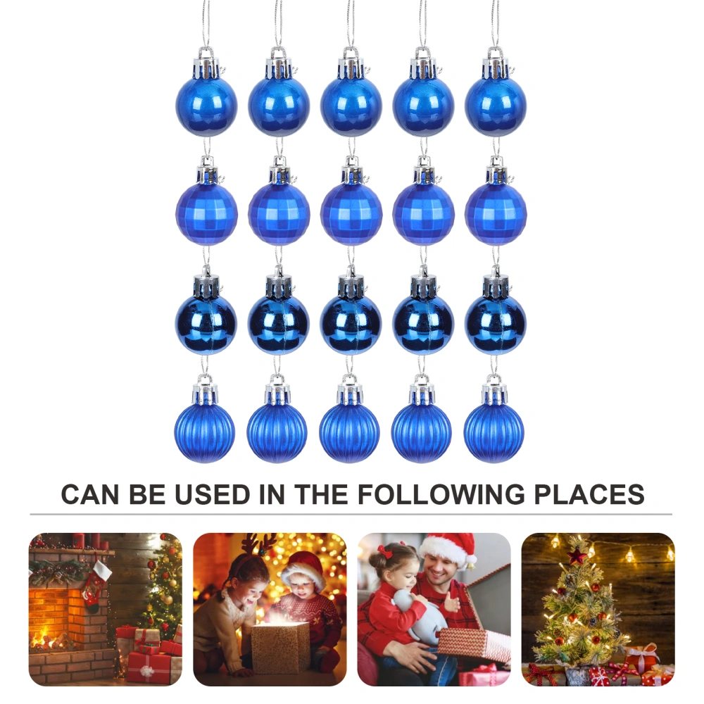 24Pcs Christmas Hanging Balls Creative Tree Hanging Decors Scene Layout Props