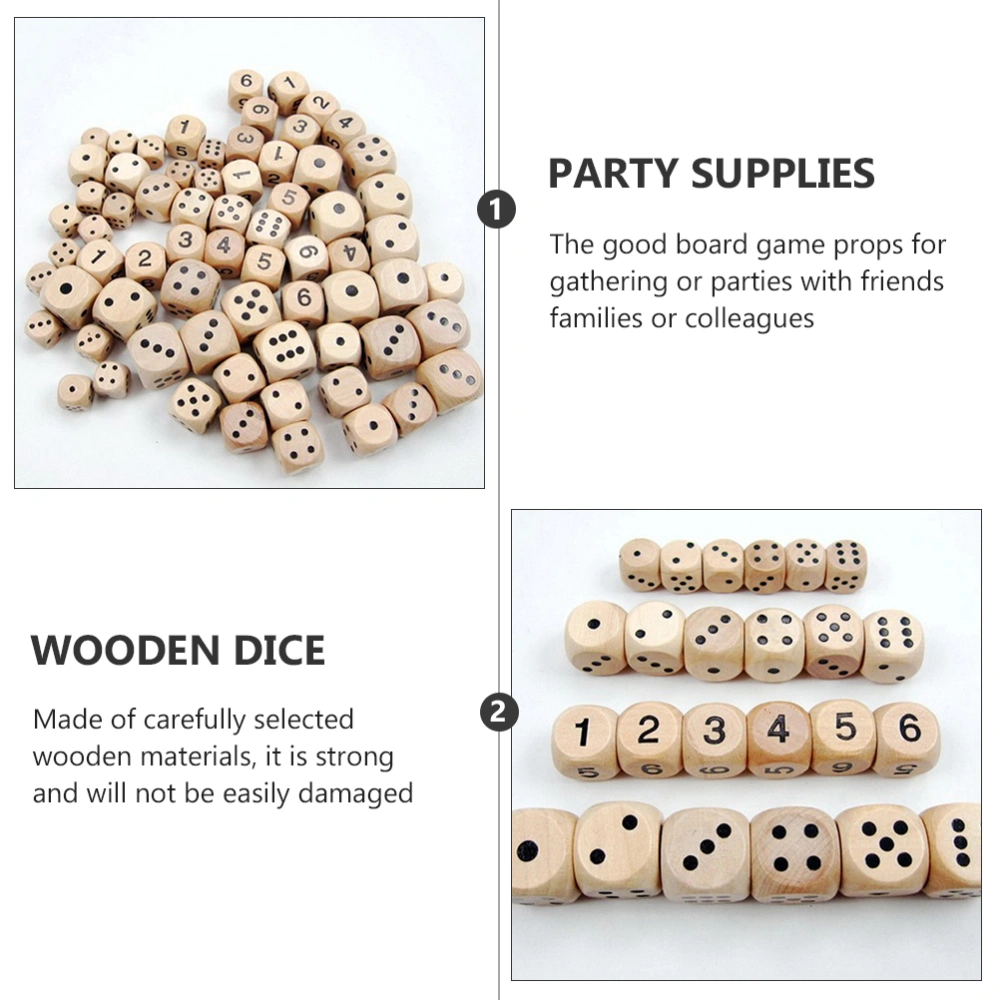 20Pcs Wooden Dice Practical 16mm Dice Board Games Dice Useful Party Supplies