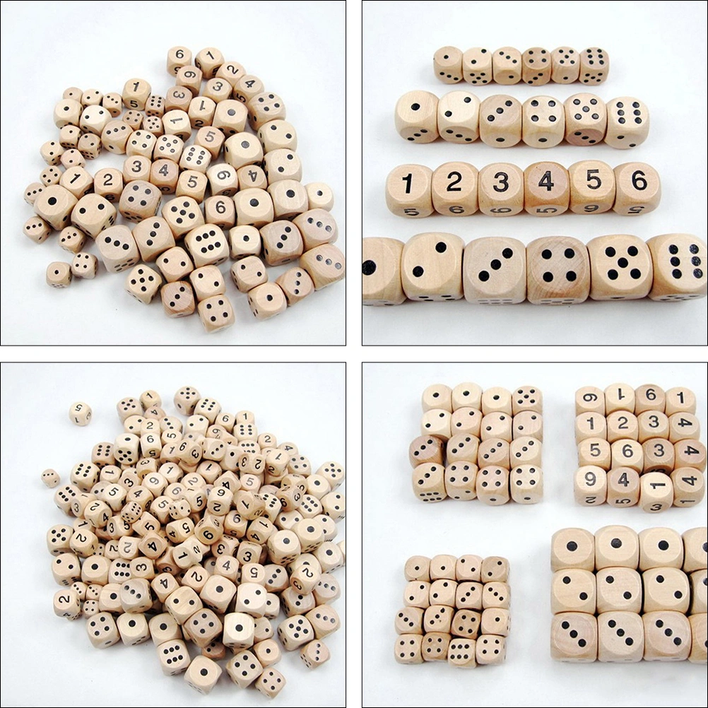20Pcs Wooden Dice Practical 16mm Dice Board Games Dice Useful Party Supplies
