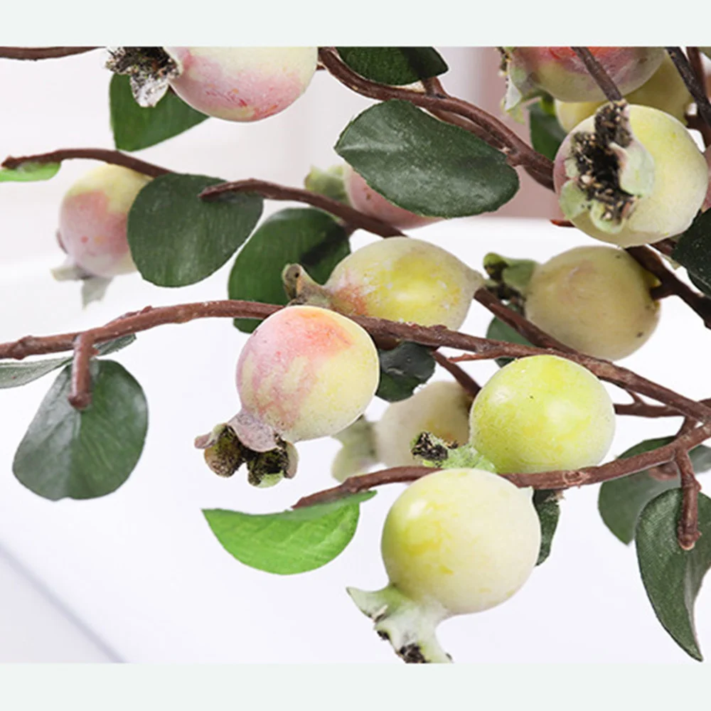 Cyan Color Simulation Pomegranate Branches Artificial Pomegranate Fruit Branch Fake Plants Tree