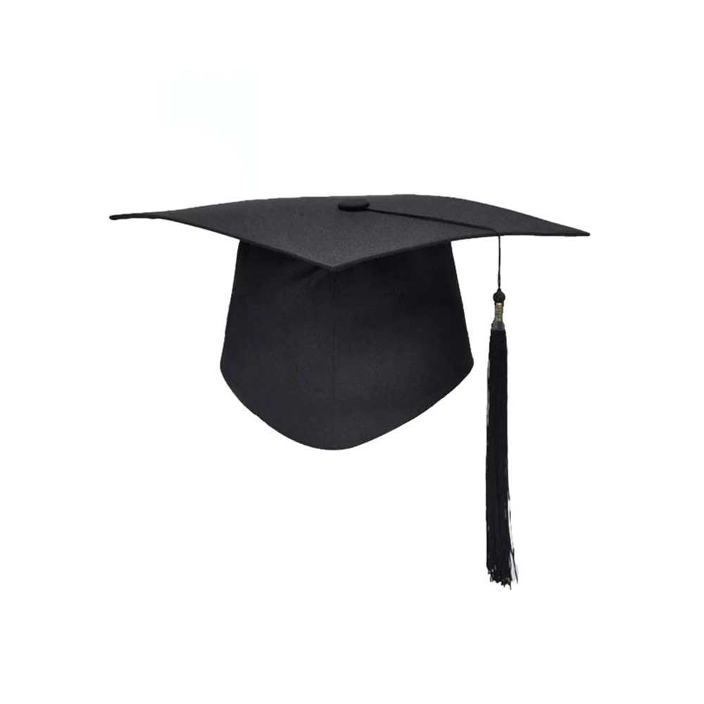 Bachelor Graduation Hat with Loop Tassel Student Square College Academic Dress Accessory