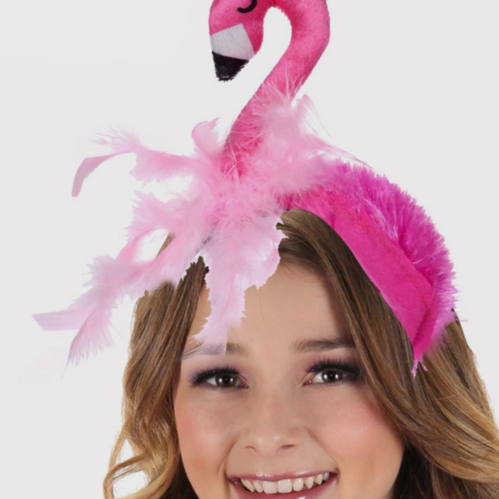 2pcs Flamingo Hair Band Kids Headband Birthday Party Decor Cosplay Kid Headdress