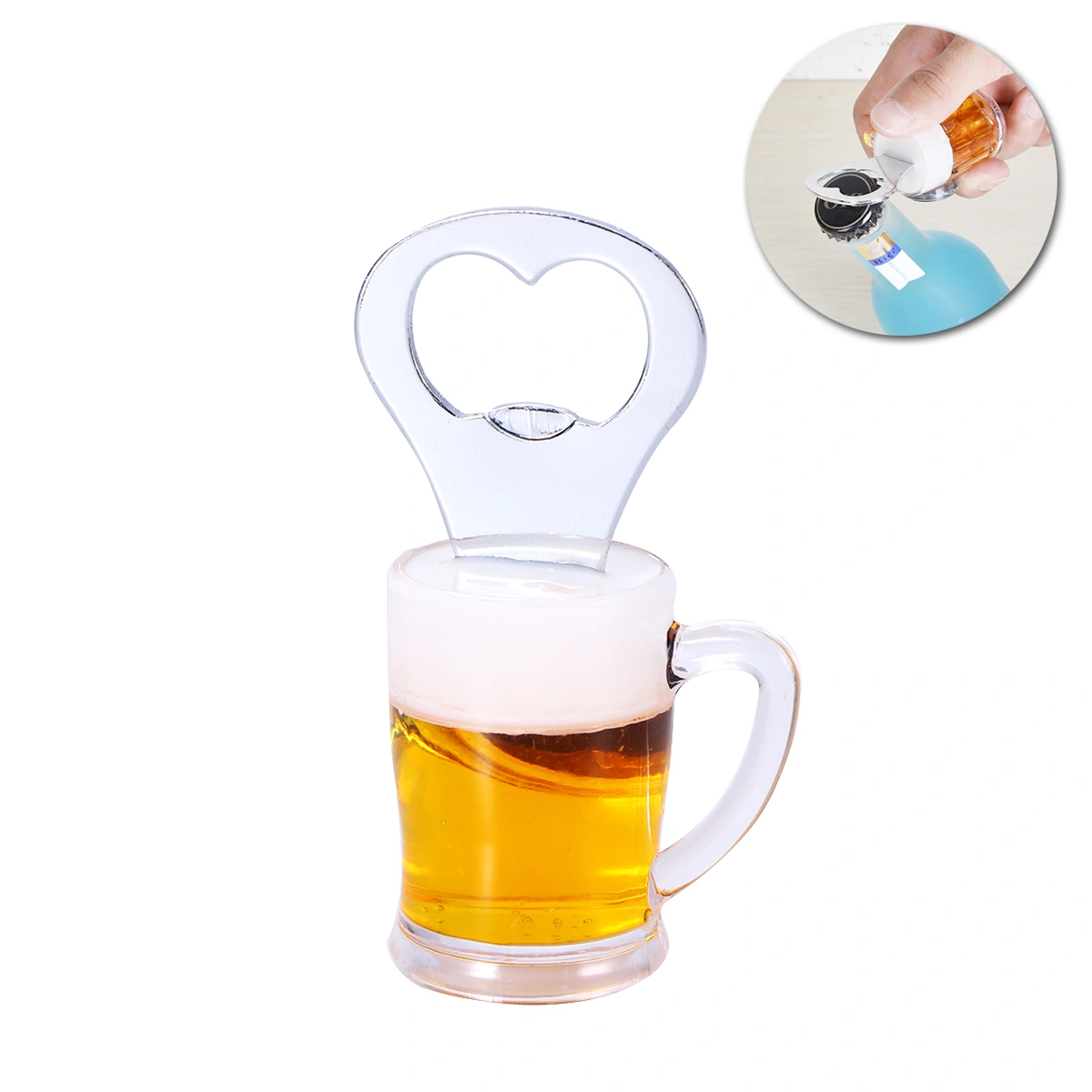 Bottle Opener Beer Wine Openers Unique Shaped of A Glass Beer (Random Pattern)