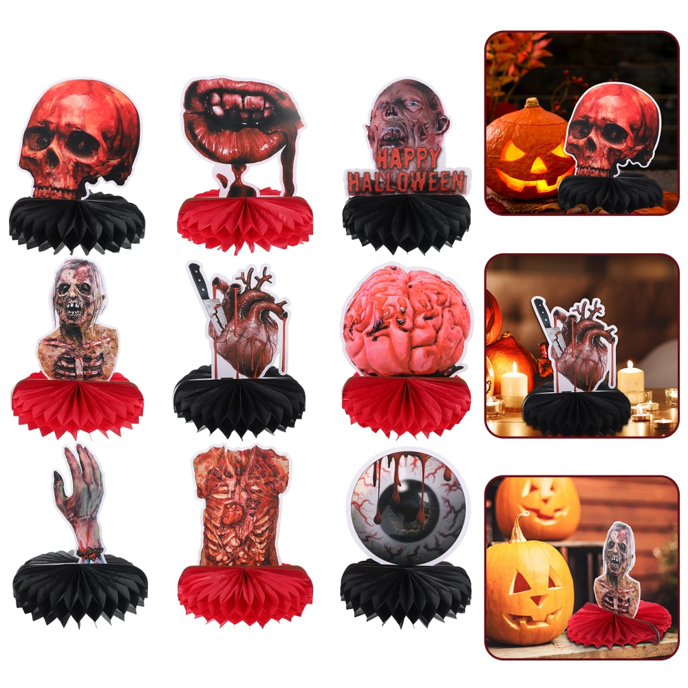 9Pcs Party Layout Ornaments Home Tabletop Adornments Halloween Landscape Decors