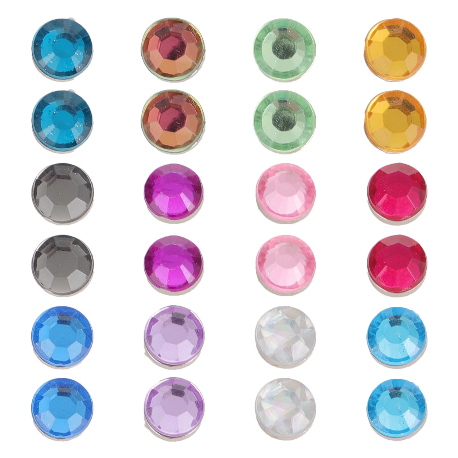 24Pcs Acrylic Magnetic Wine Glass Markers Colorful Wine Identifiers (Assorted Color)