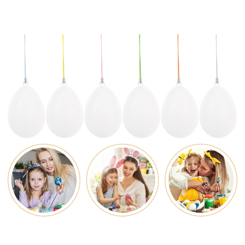 50 Sets Plastic Egg Pendants DIY Easter Eggs Graffiti Eggs Mobile Chain Hanging Decors