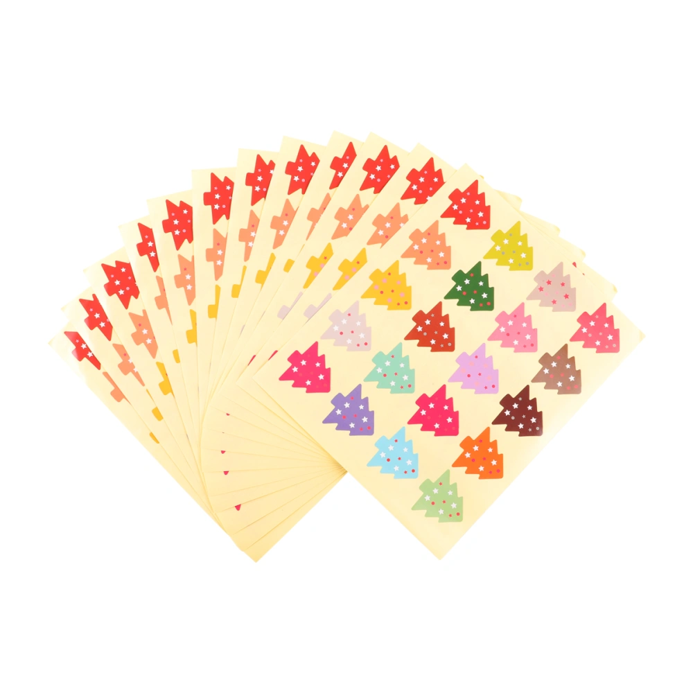 1 Set of 12 Sheets Colorful Seal Label DIY Bag Self-Adhesive Sealing Stickers