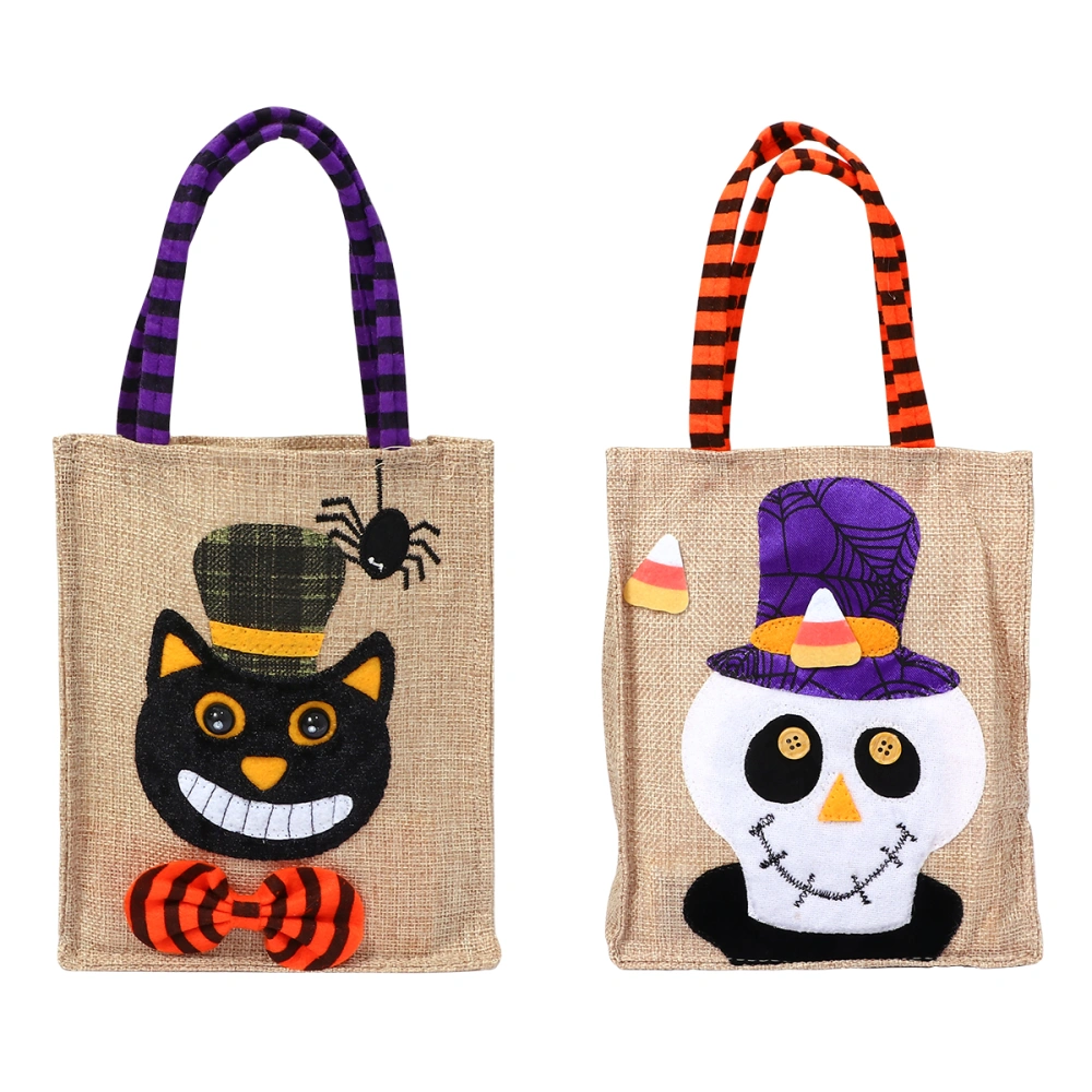 2pcs Lovely Tote Candy Bag Halloween Candy Bags Gift Pouch Kids Candy Pouch