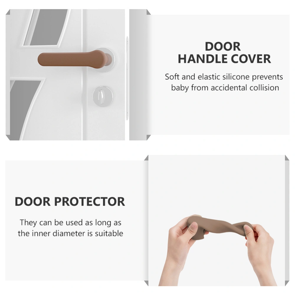 2pcs Silicone Door Handle Cover Handle Protective Cover Bedroom Handle Cover