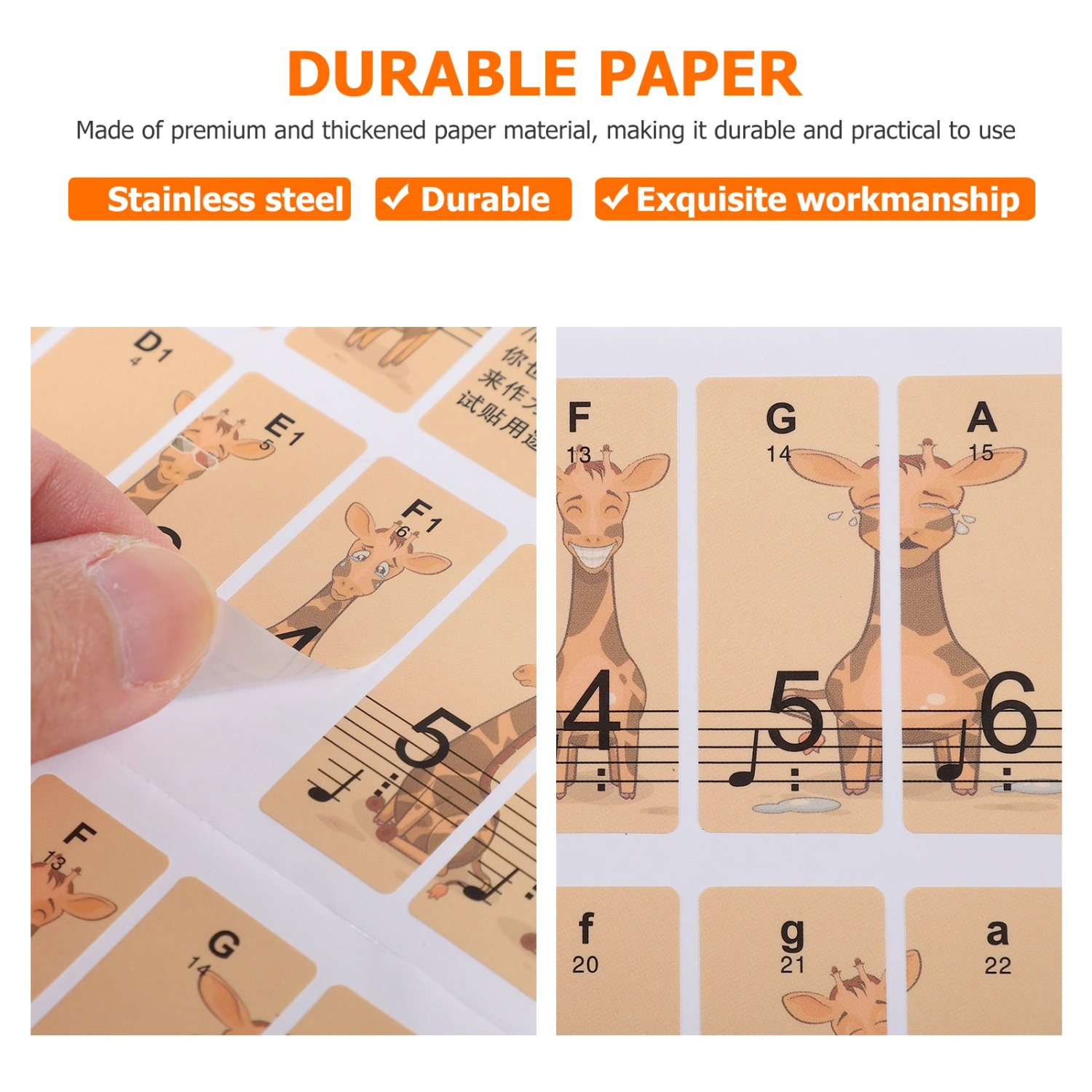 1 Set Piano Keyboard Stickers Introductory Piano Decals Piano Accessories