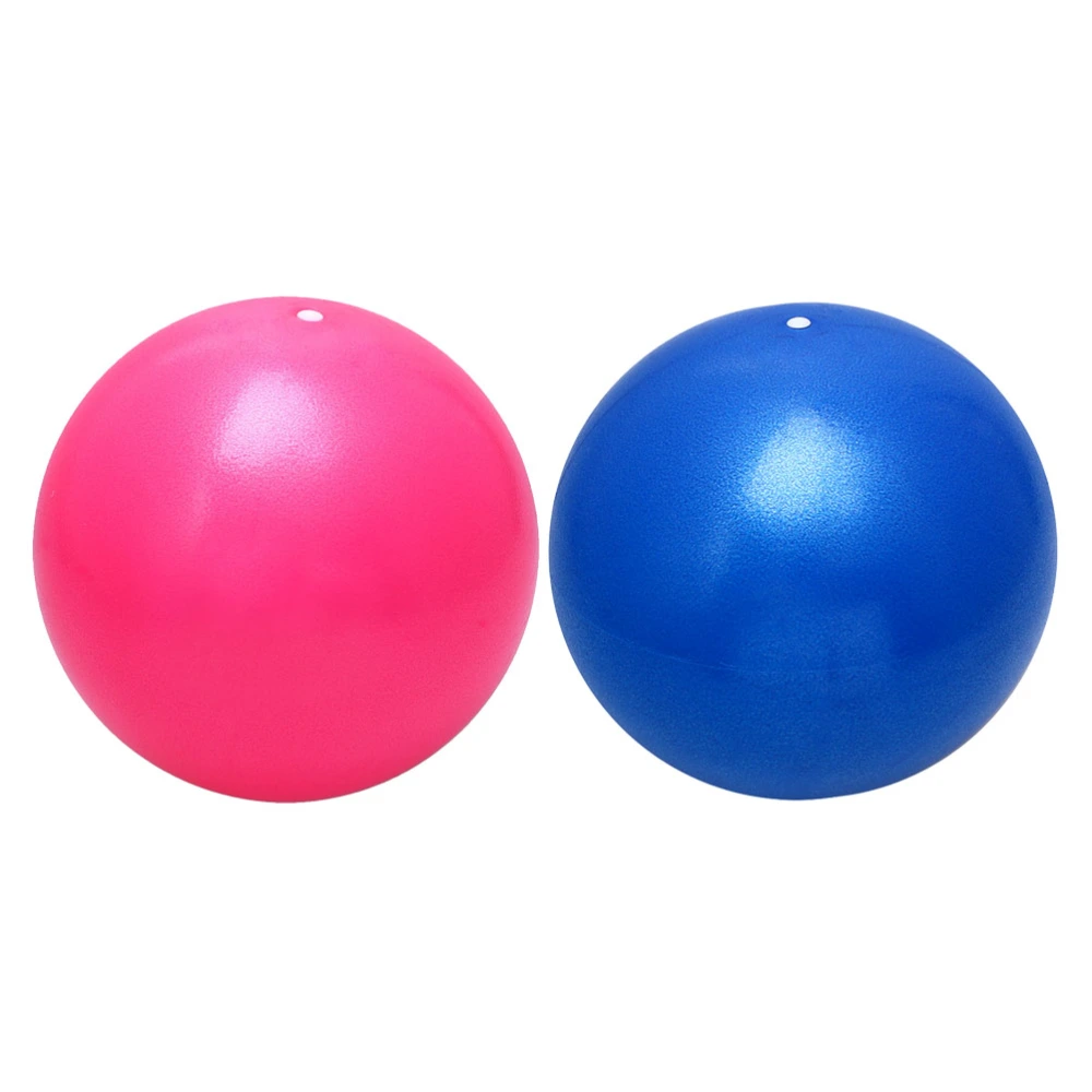 2PCS 25cm Mini Yoga Ball Physical Fitness Exercise Balance Ball for Women Men (Random Color)