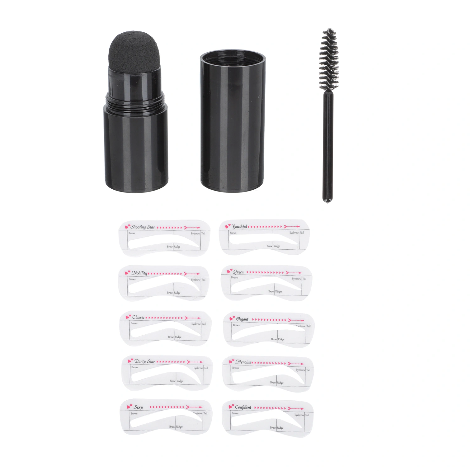 1 Set Girl Eyebrow Shaping Tools Kit Eyebrow Powder Stamper Eyebrow Makeup Tools