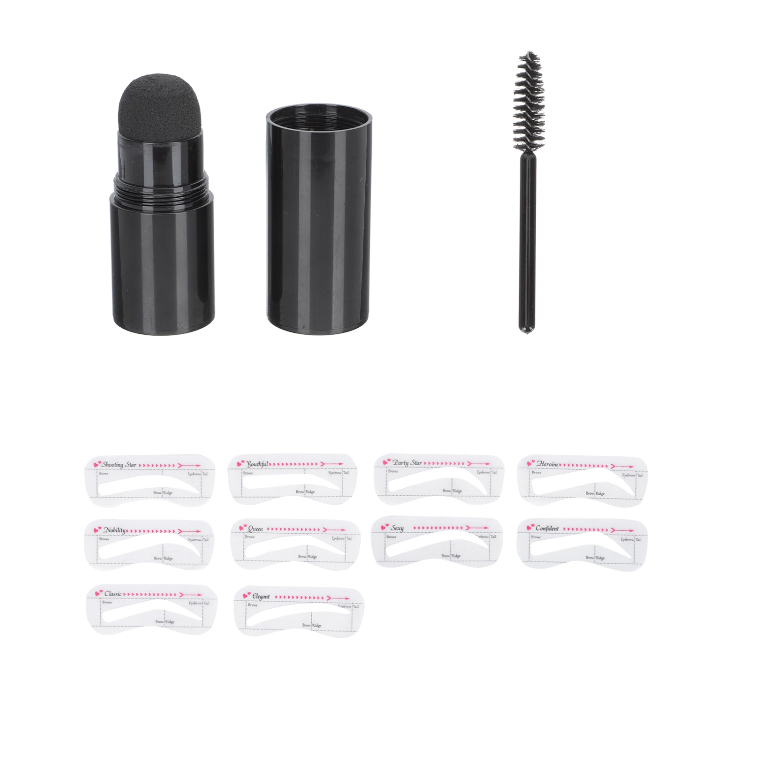 1 Set Girl Eyebrow Shaping Tools Kit Eyebrow Powder Stamper Eyebrow Makeup Tools