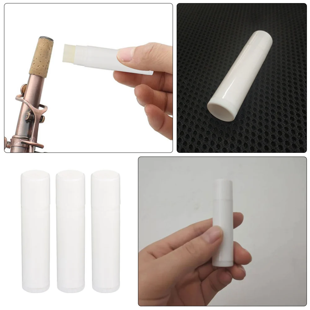 3pcs Durable Saxophone Cork Pastes Cork Greases Saxophone Cork Supplies (White)