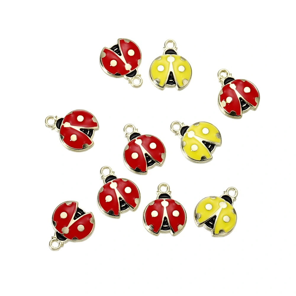 10pcs Jewelry Charms Small Ladybug Charms DIY Making Accessories for Necklace Bracelet Crafts