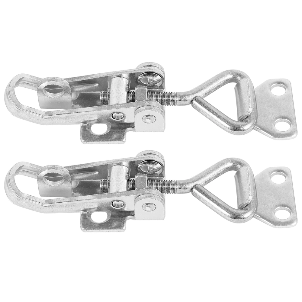 2PCS Adjustable Toggle Catch Galvanized Latch Lock Durable Clamp Hasp