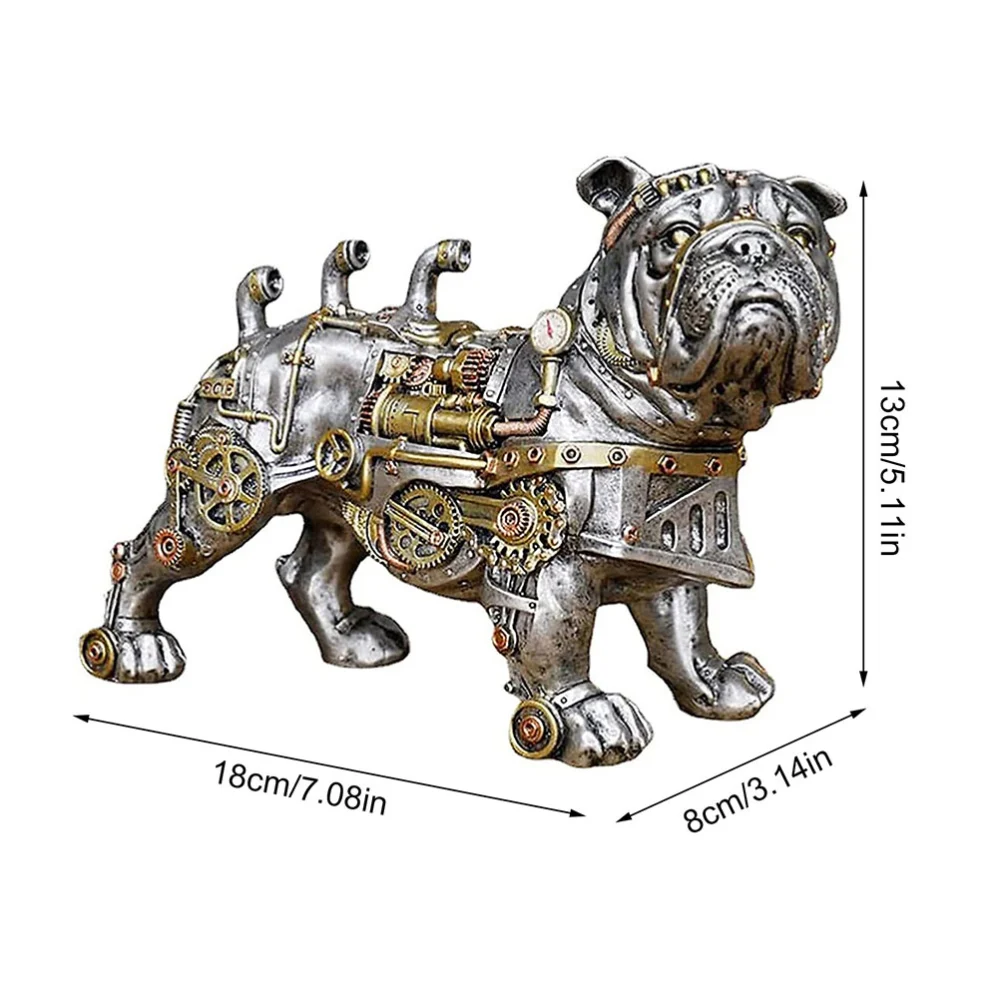 1Pc Unique Mechanical Dog Adorn Creative Desktop Punk Dog Figurine Decor