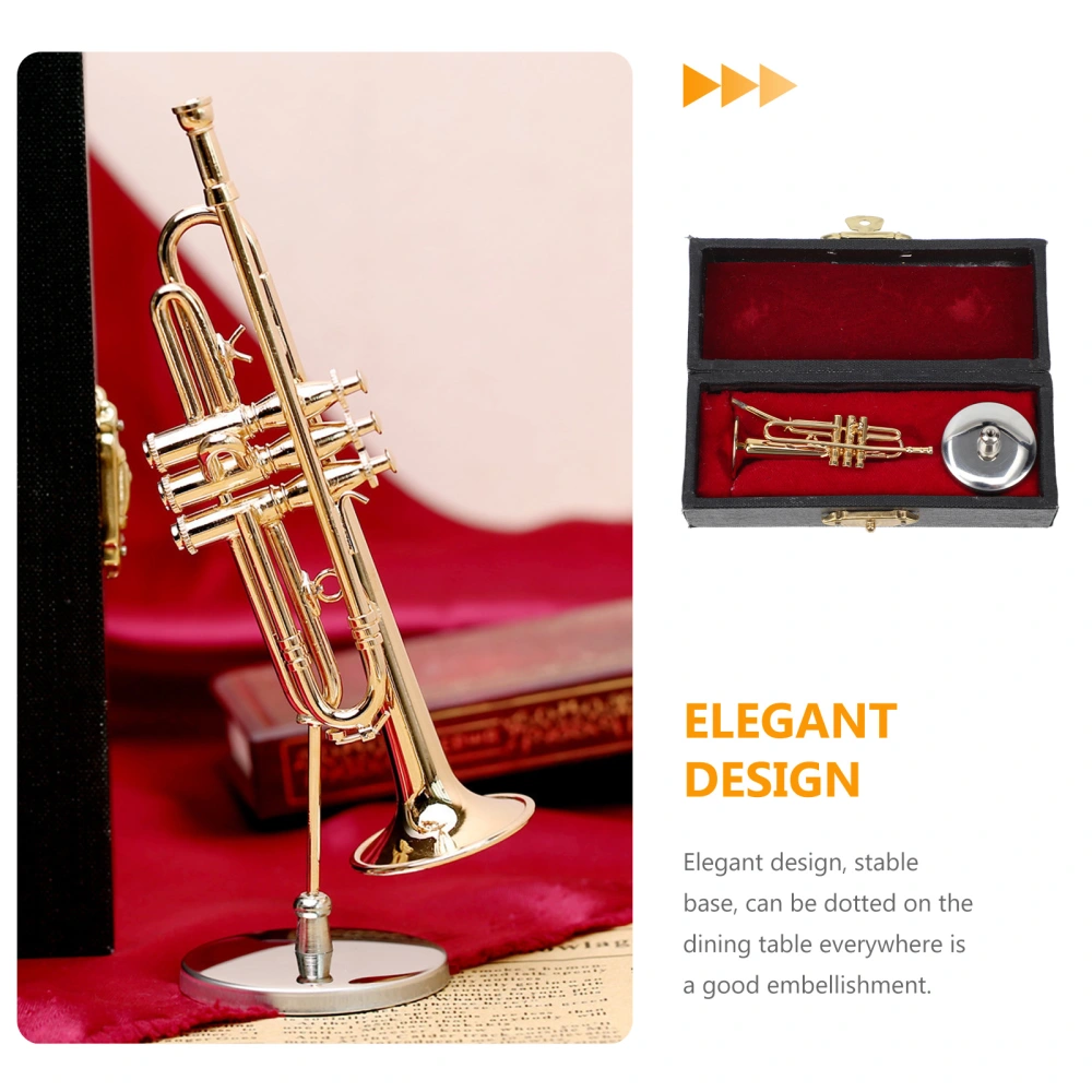 1 Set Rotatable Decorative Trumpet Instrument Model Simulation Trumpet Decor