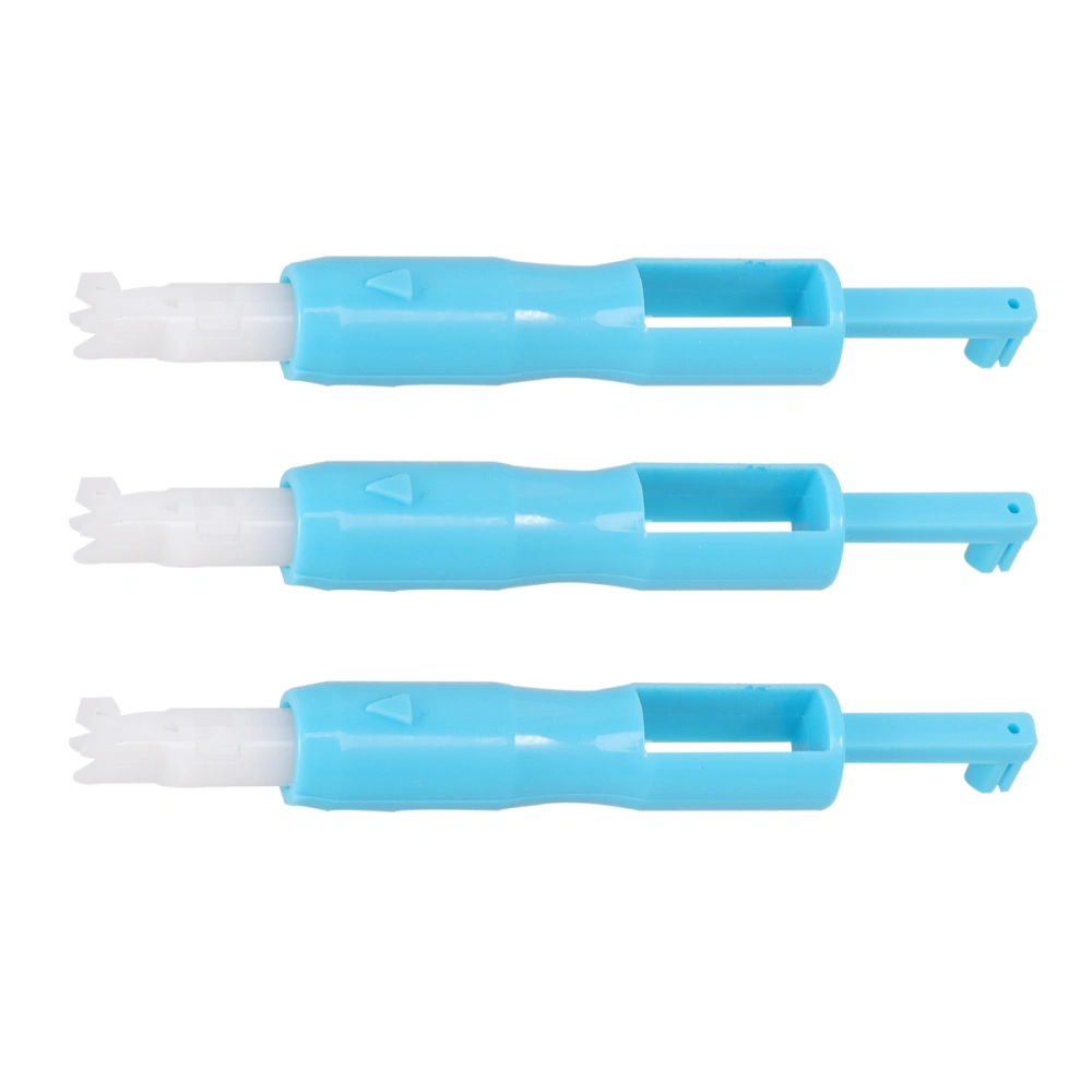 3pcs Sewing Needle Inserter Needle Threading Tool for Sewing Machine (Blue)