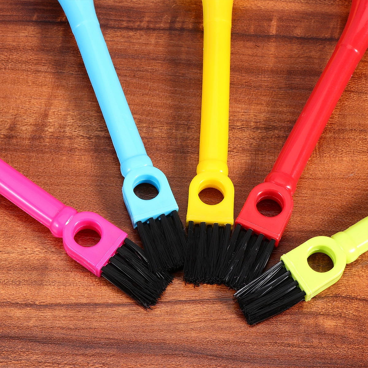 5pcs Keyboard Brush Multifunctional Cleaning Brush for Home Office (Yellow, Green, Blue, Rosy, Red)