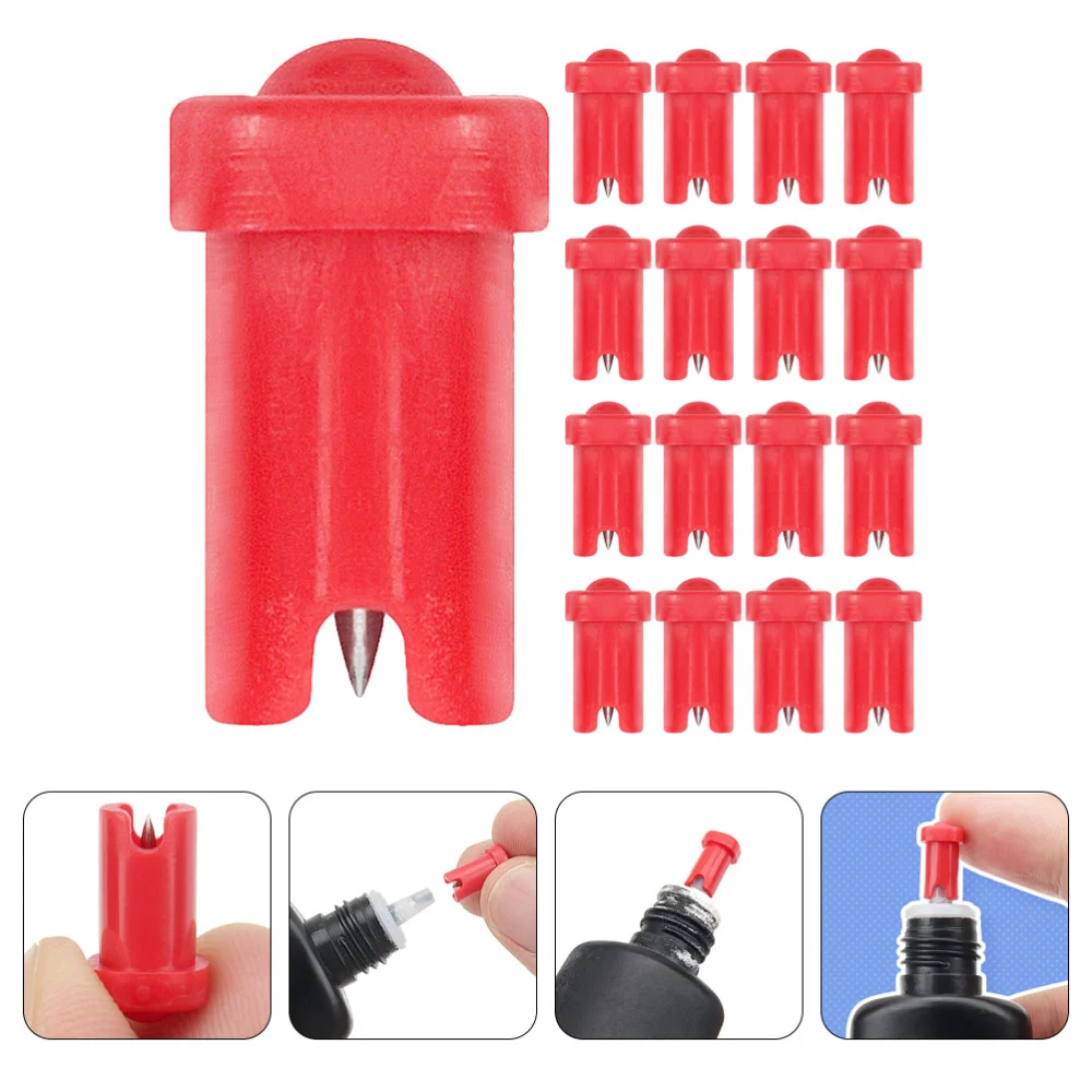 100Pcs Eyelash Glue Needle Glue Bottle Pin Lash Extension Supplies Anti-blocking Bottle Needle