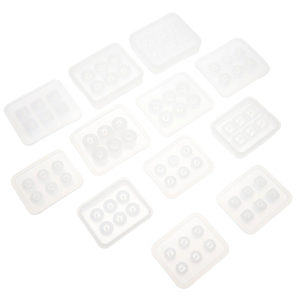 12Pcs Necklace Pendant Molds Jewelry Charms Making Molds DIY Craft Pendant Molds