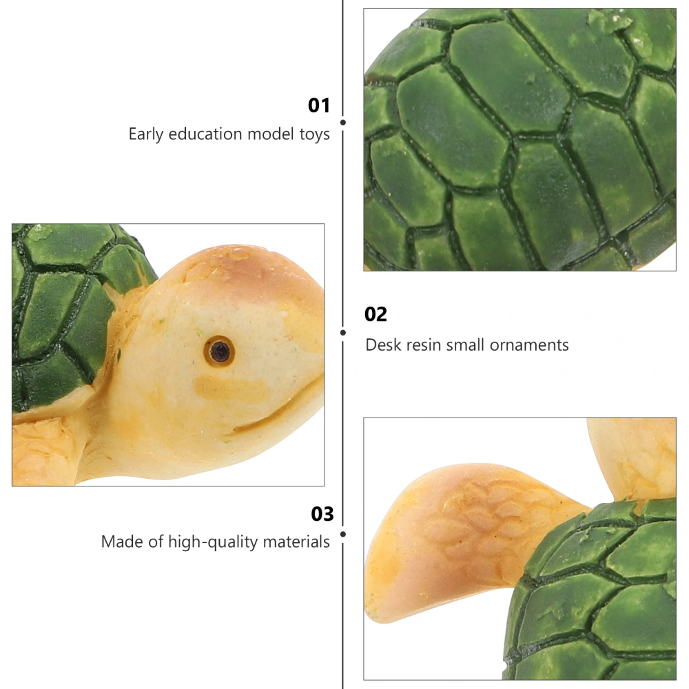 5pcs Resin Sea Turtle Ornaments Micro Landscape Flower Pot Decorations