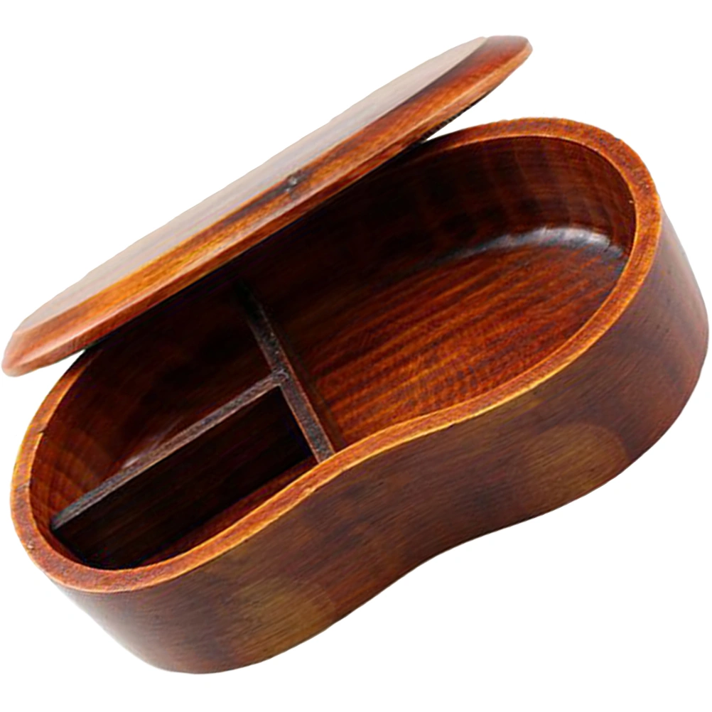 Wood Food Box Compartment Food Box Wood Sushi Box Wooden Bento Container for Home