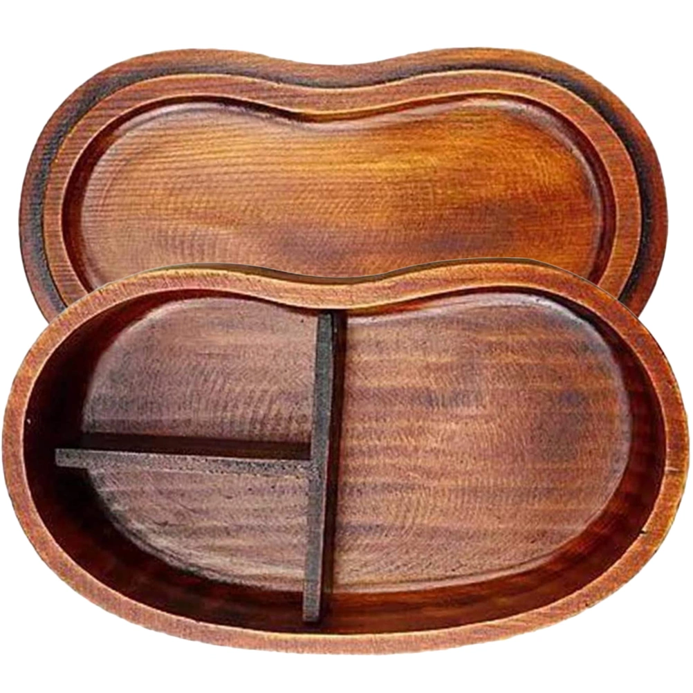 Wood Food Box Compartment Food Box Wood Sushi Box Wooden Bento Container for Home