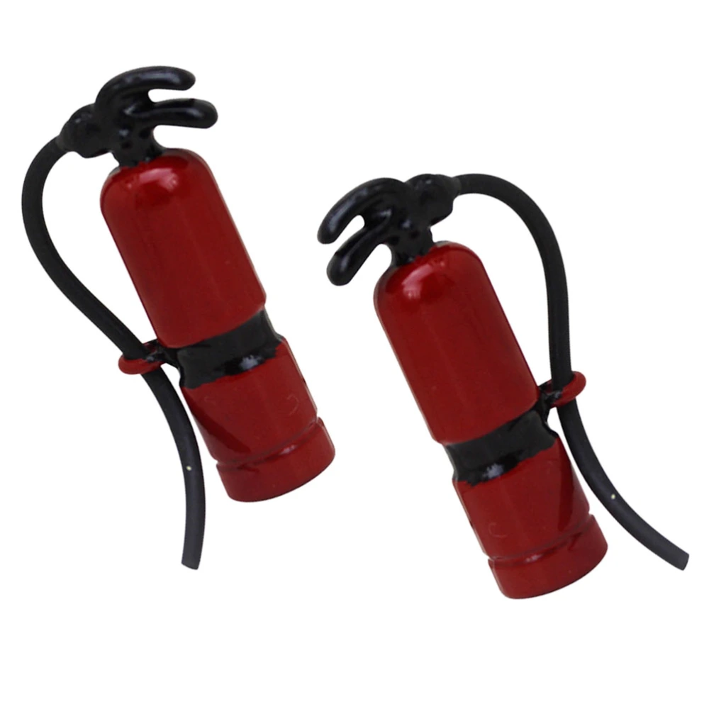 2Pcs Landscaping Fire Extinguisher Models DIY Mini Decor Tools Extinguisher Figurine Adorns