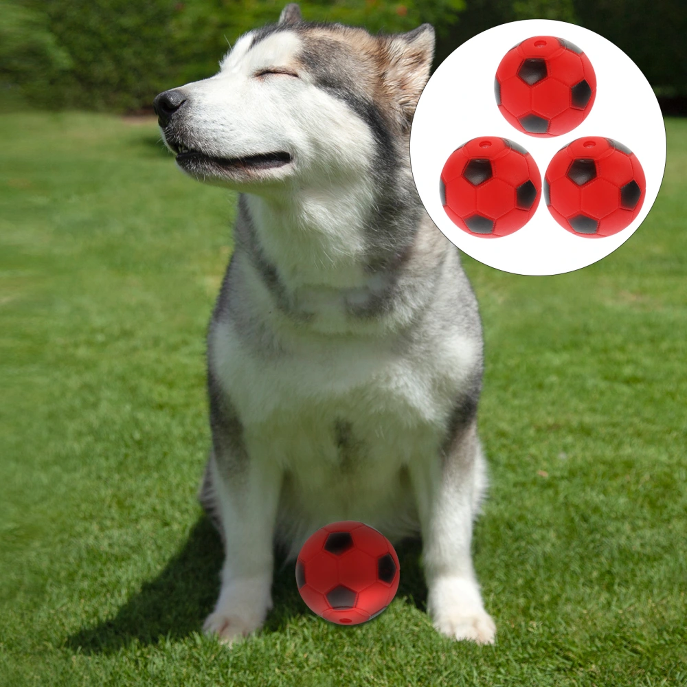 3Pcs Dog Squeaky Football Toy Pet Balls Toy Pet Puppy Chewing Balls Dog Interactive Toy