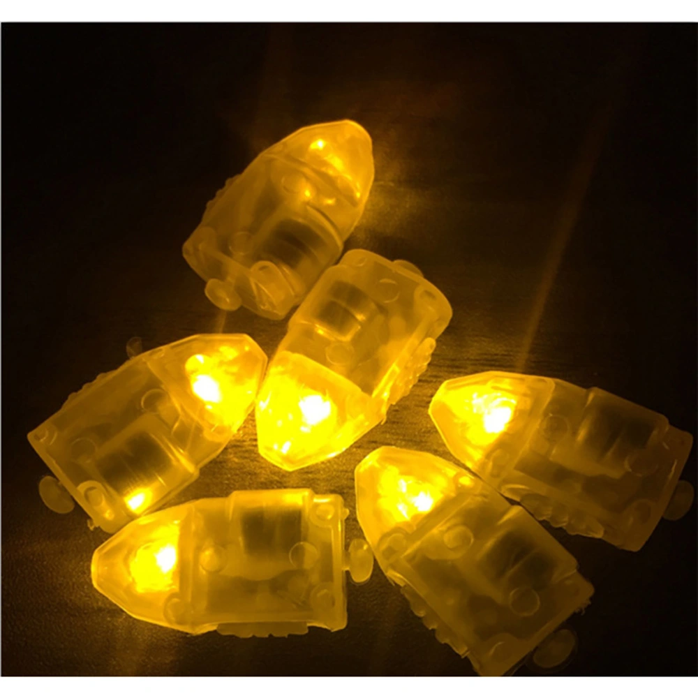 10pcs Superbright Balloon Lights LED Mini Party Light for Paper Lanterns (Yellow)