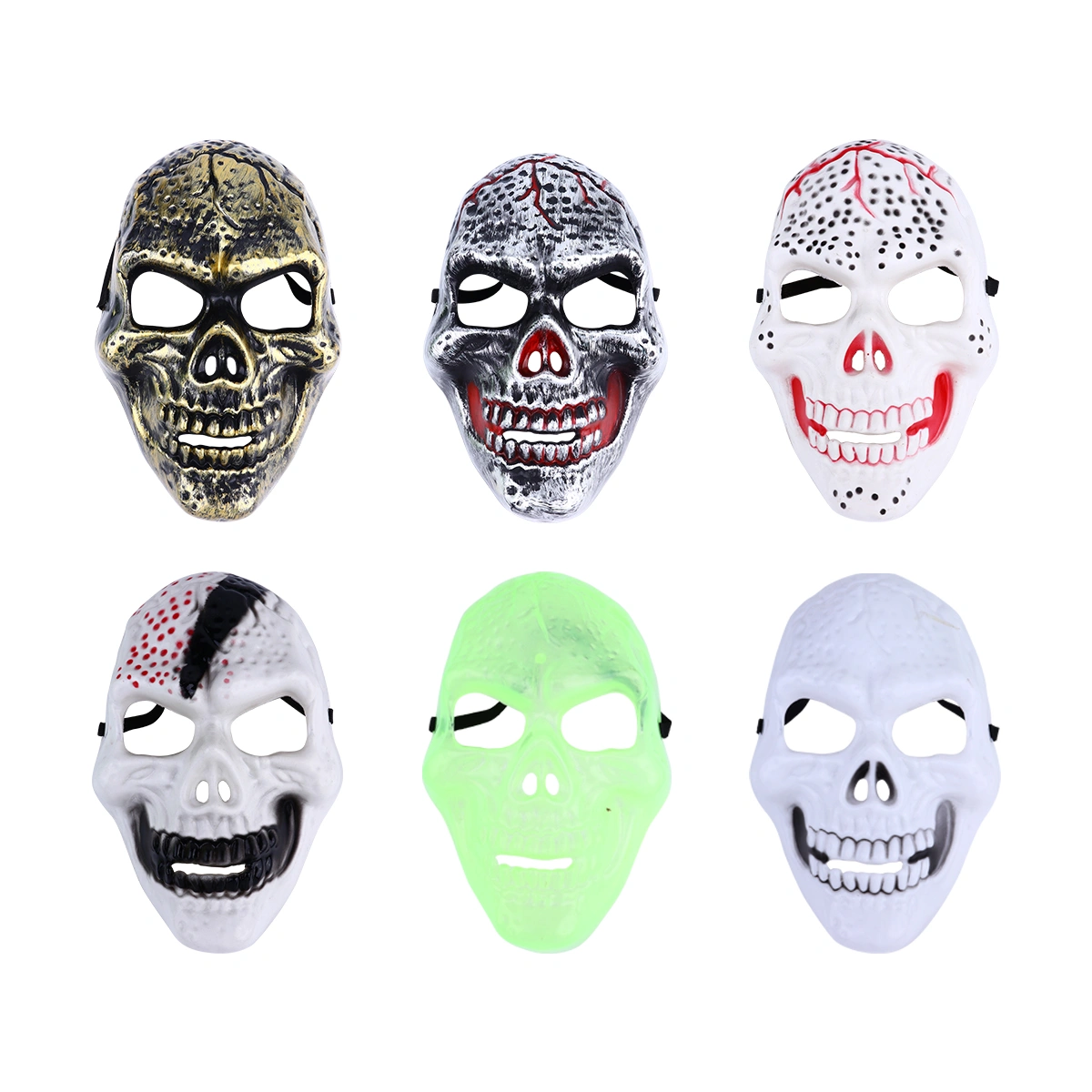 6pcs Horror Mask Halloween Ghost-like Mask Halloween Carnival Ghost Party Prop