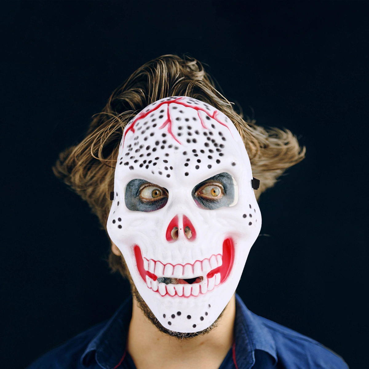 6pcs Horror Mask Halloween Ghost-like Mask Halloween Carnival Ghost Party Prop