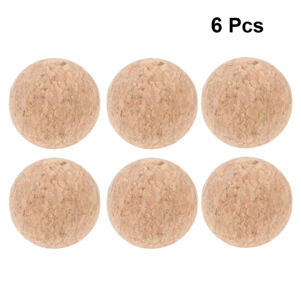 6pcs Solid Wood Foosballs Table Balls Soccers Footballs Tabletop Games Balls Wooden Desktop Soccer Soccer Replacement Balls