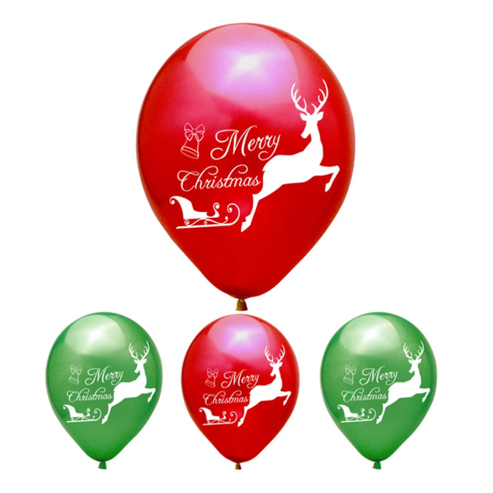 20pcs 12inch Christmas Theme Latex Balloons Set Printed Balloons Kits Home Decor for Party Activities (Set 5)