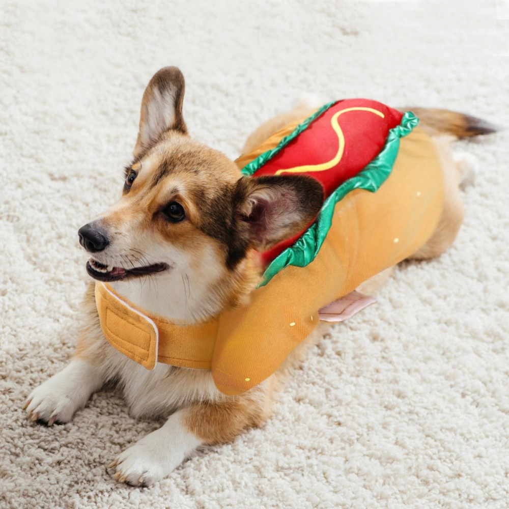 POPETPOP Funny Pet Dog Cat Clothes for Halloween Christmas Dress Up Cosplay Hot Dog - Size M