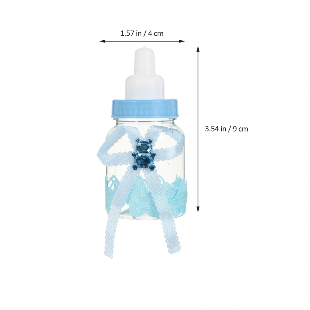 NUOLUX 12pcs Feeder Style Candy Bottle Gift Box Baby Shower Favors (Blue)