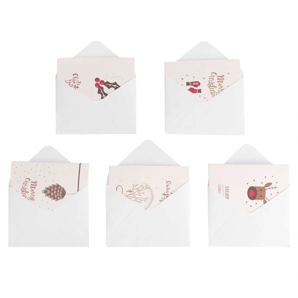 10pcs Christmas Paper Envelopes Set Paper Letter Set for Invitation