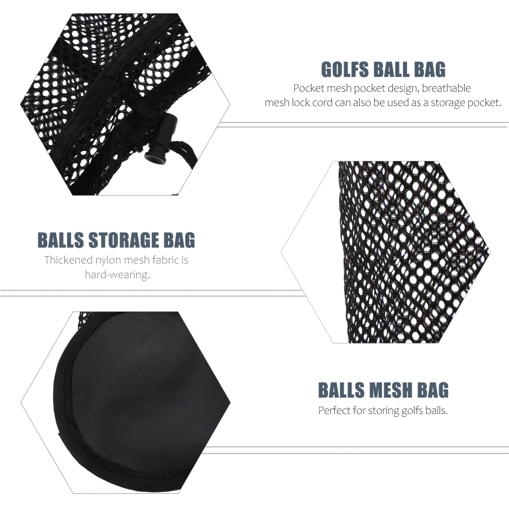 Golfs Balls Storage Bag Nylon Golfs Balls Mesh Bag Wear-resistant Golfs Balls Container