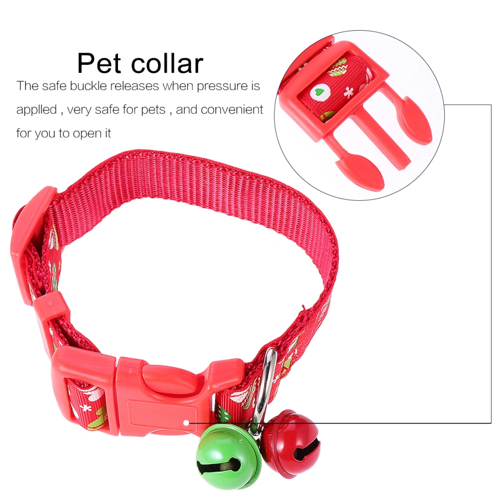 2pcs Pet Necklace Christmas Collar Pet Neck Chain Costume Supplies Pet Supplies