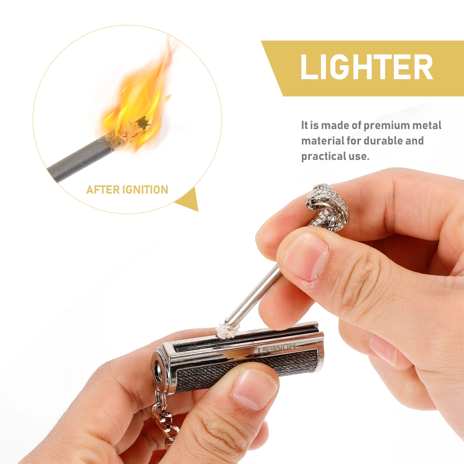 Emergency Matchstick Survival Flint Fire Starter Forever Match Lighter with Gift Box