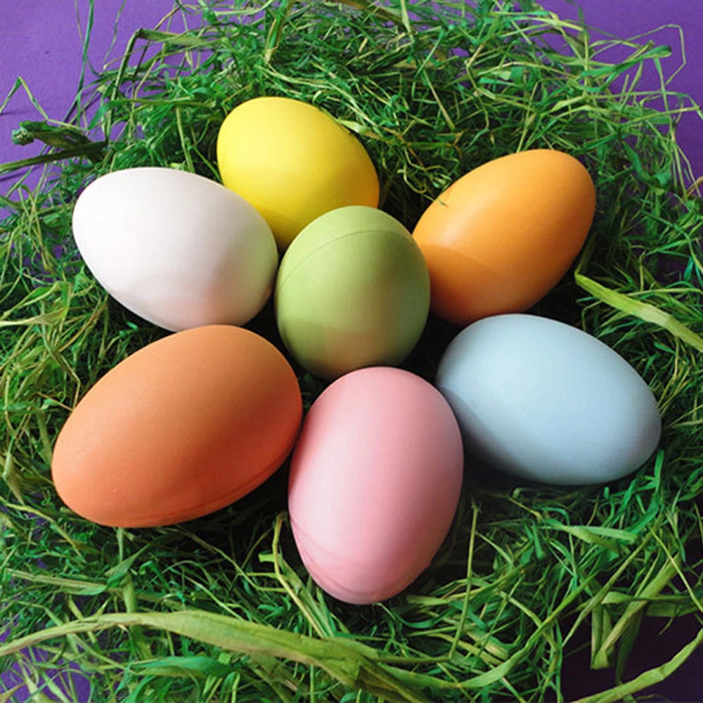 12pcs DIY Painting Graffiti Plastic Fake Eggs Easter Eggs Children Toys (Random Color)