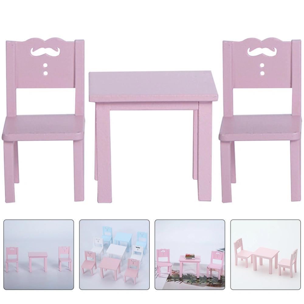 1 Set Miniature Furniture  Dolly House Accessories Miniature Table Chair Mini Furniture