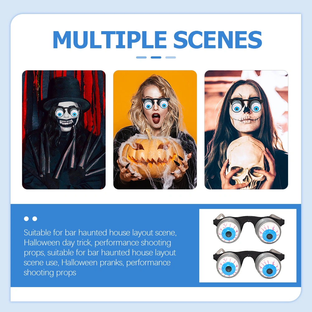 2pcs Funny Glasses Masquerade Party Glasses Prop Halloween Costume Glasses