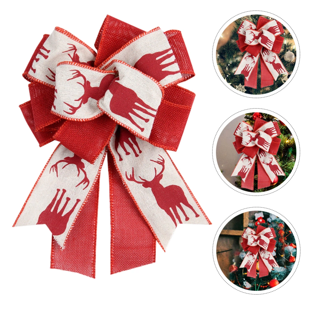 1pc Xmas Bowknot Christmas Tree Adornment Bowknot Ornament Christmas Tree Decor