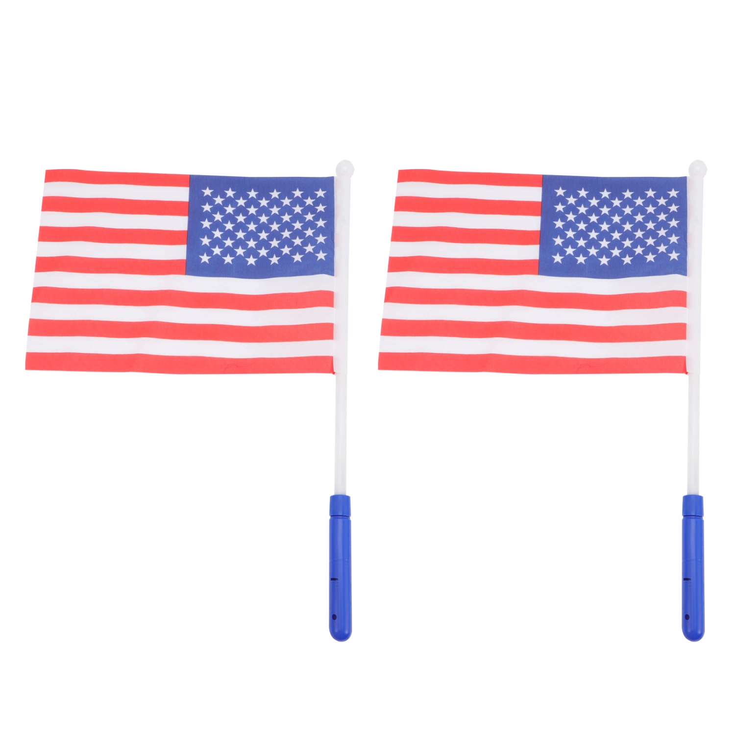 2pcs Glowing American Flags Handheld American Flags Patriotic Decor American Flags